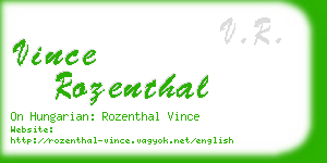 vince rozenthal business card